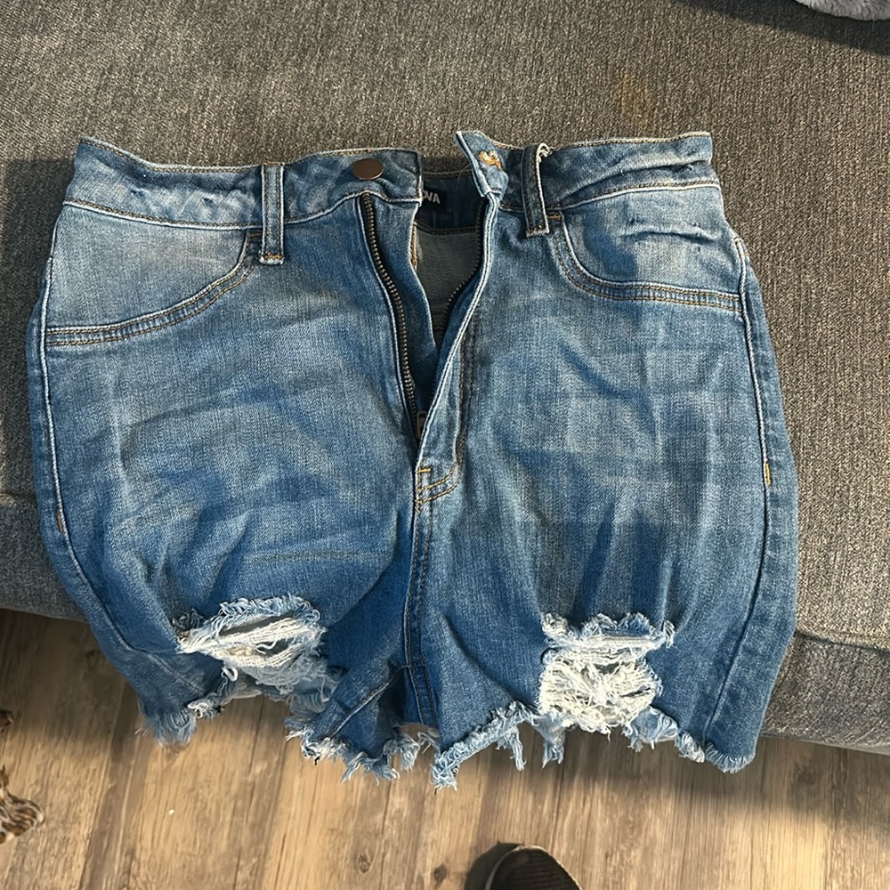 Distressed Jean Shorts